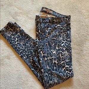 Skinny leopard print J Brand denim
